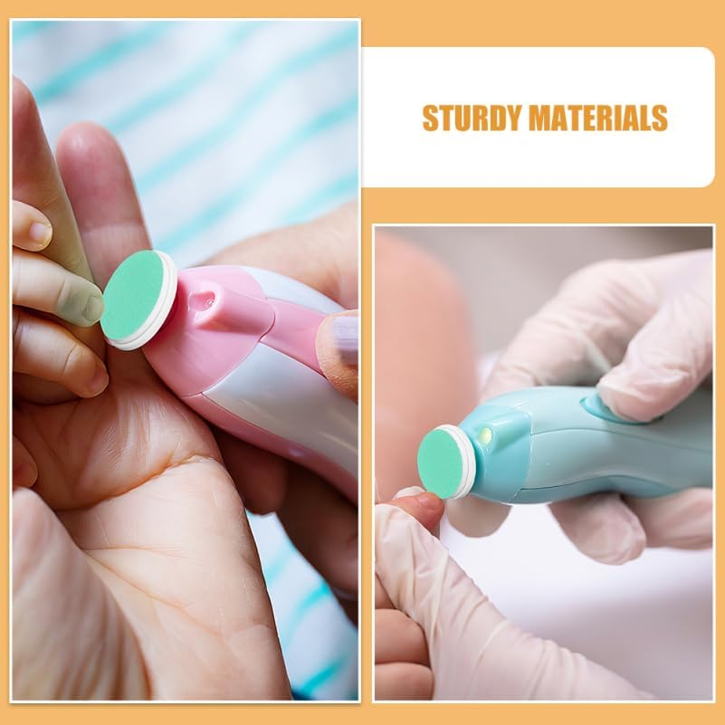 FOMIYES 10Pcs Baby Nail Grinding Heads Replacement Pads for Electric Nail Trimmers Portable Safe Gentle Buffing for Infant Care image number 2