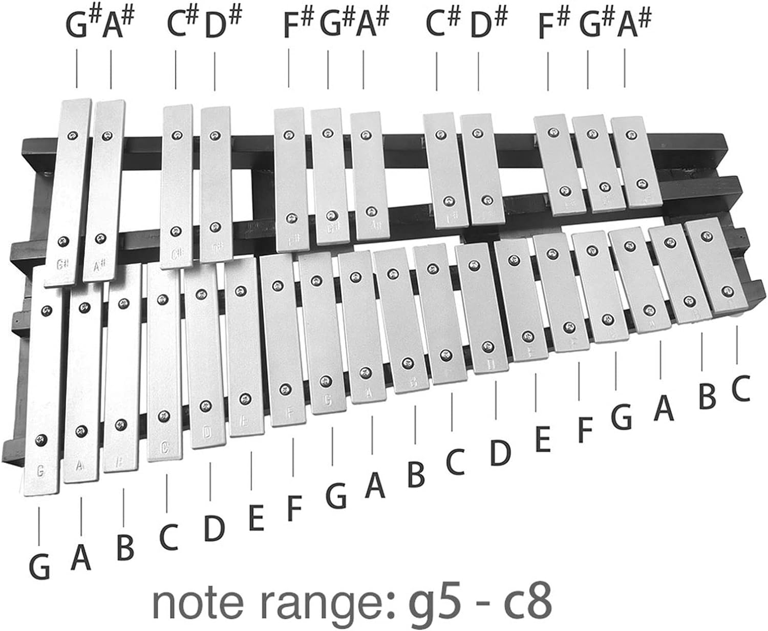 Mr.Power Foldable Glockenspiel Xylophone Vibraphone Percussion Instrument 30NOTES