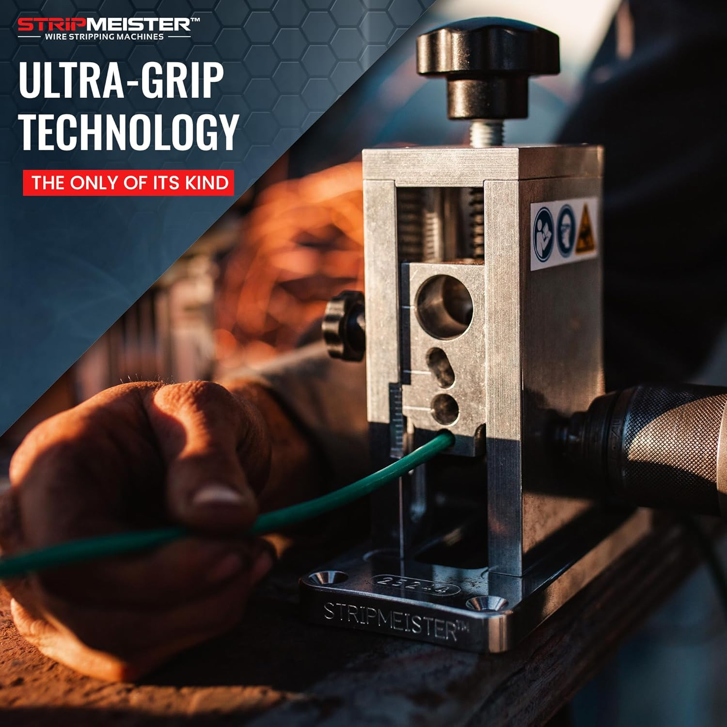 Stripmeister Original Drill-Powered Wire Stripper &ndash; Wire Sizes up to &Oslash;3/4", Jam-Free, Copper Wire, Built for Safety, Speed, and Efficiency - Portable Wire Stripping Machine image number 6