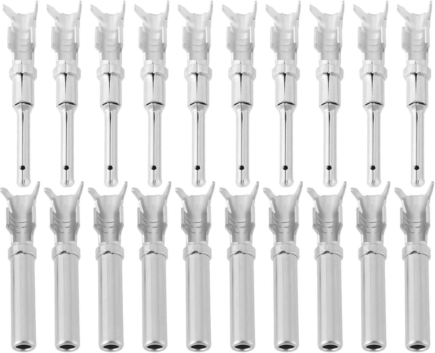 YINETTECH 20PCS Crimp Terminals for DT Series Connector Male Female Terminals Compatible with Deutsch Electrical Wiring Plugs image number 5