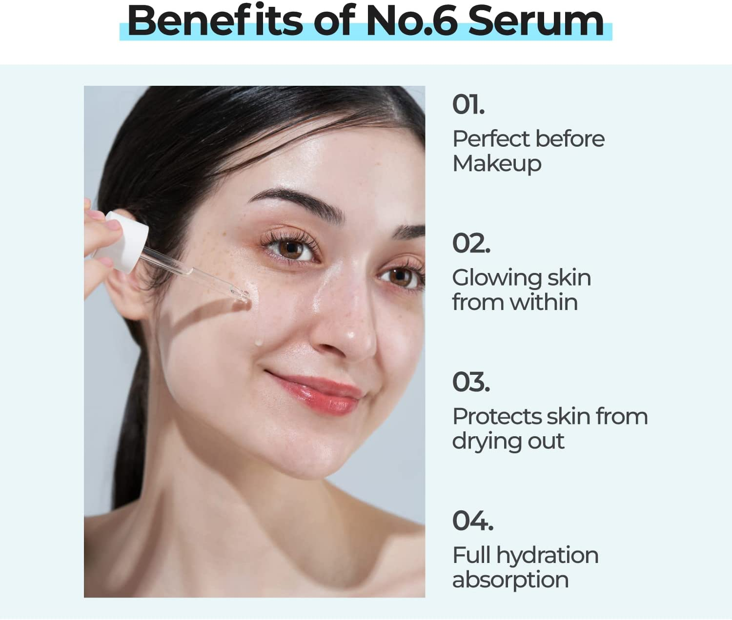 Numbuzin No.6 Serum | Deep Sleep Mask Serum | Iceland Glacier Water for Instant and Long-Lasting Hydration with Hyaluronic Acid & Niacinamide | Korean Skincare for Dry Skin | 50 Ml image number 5