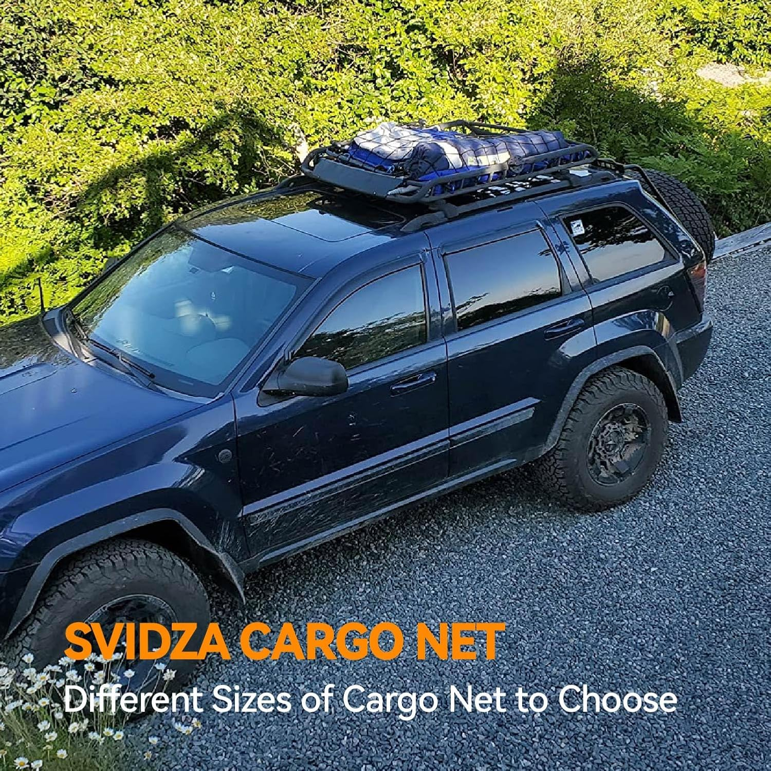 120 * 150Cm Cargo Net for Pickup Truck Bed, New Upgraded 14 Thickened ABS Hooks, Large Adjustable Elastic Heavy Duty Latex Net Stretches to 300 * 380Cm image number 2