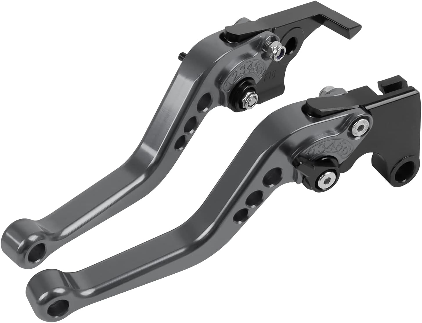 Short Brake Clutch Lever Sets CNC Aluminum Replacement for Kawasaki 2017-2025 Z650 Z900 Ninja 650R ER-6F Vulcan S 650 EN650 KLE650 Versys 650 KLZ1000 Versys 1000 ZX-4R (Black) - Red image number 2