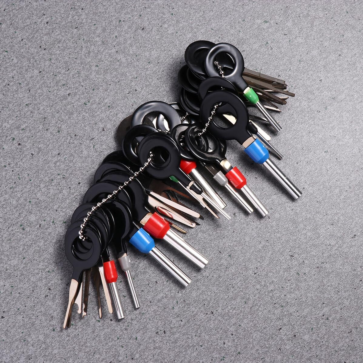 CVUTOVO 39Pcs Car Terminal Removal Tool with Connector Pin Release Puller Metal Plastic Construction Easy Wire Harness Repair for Automotive Electrical Crimp Connector Maintenance image number 1