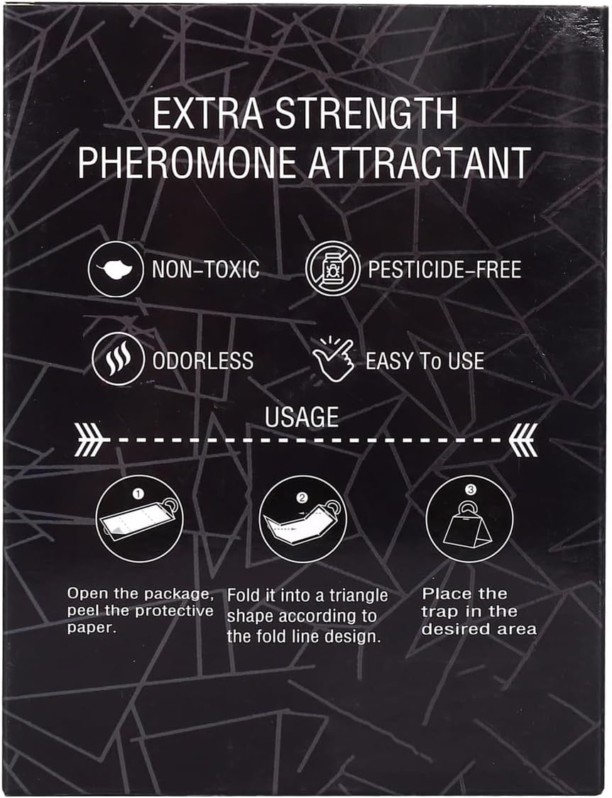 10 Sheets/2 Boxes Pantry Ultimate Moth Traps,Non-Toxic Sticky Glue Moth Trap with No Insecticides,Adhesive Pantry Moth Traps for Clothes, Closets, Wheat, Indian Meal and Other Common Moths