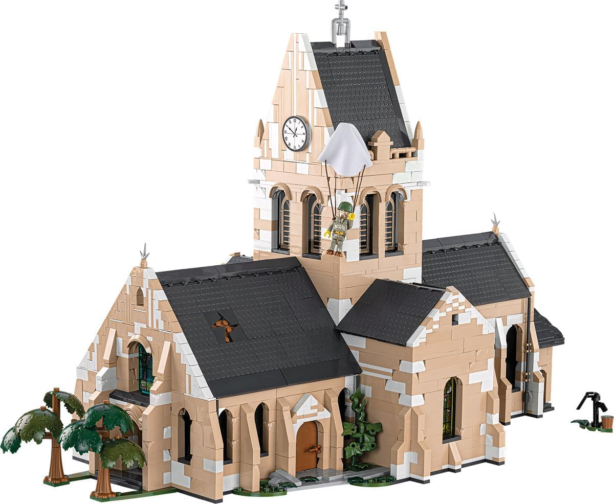 COBI Historical Collection WWII Sainte-Mere-Eglise Church 2280 Pieces 63 X 31 X 41 Cm 13+ Years image number 3