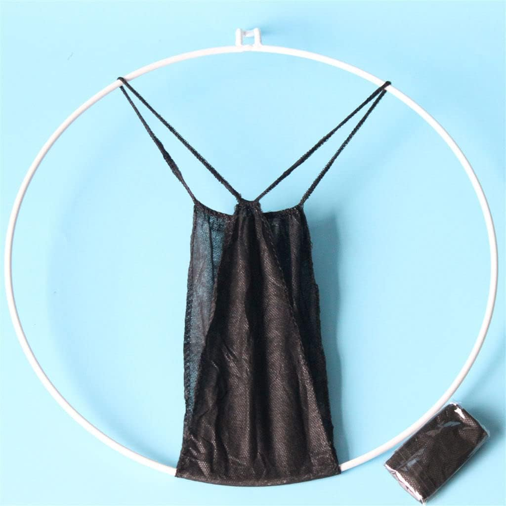 100 Pieces Disposable, String Fleece Tangas Panties Made of Fleece Ladies String Shape - Black, as Described image number 6