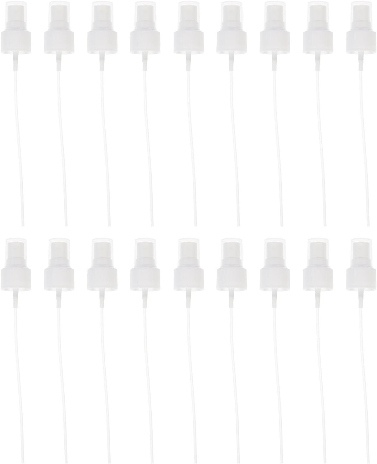 STOBAZA 40Pcs White 24-Thread Plastic Spray Nozzle Replacement Set Fine Mist Sprayer for Makeup Bottles Compatible with Water Bottle Sprayers and Plastic Spray