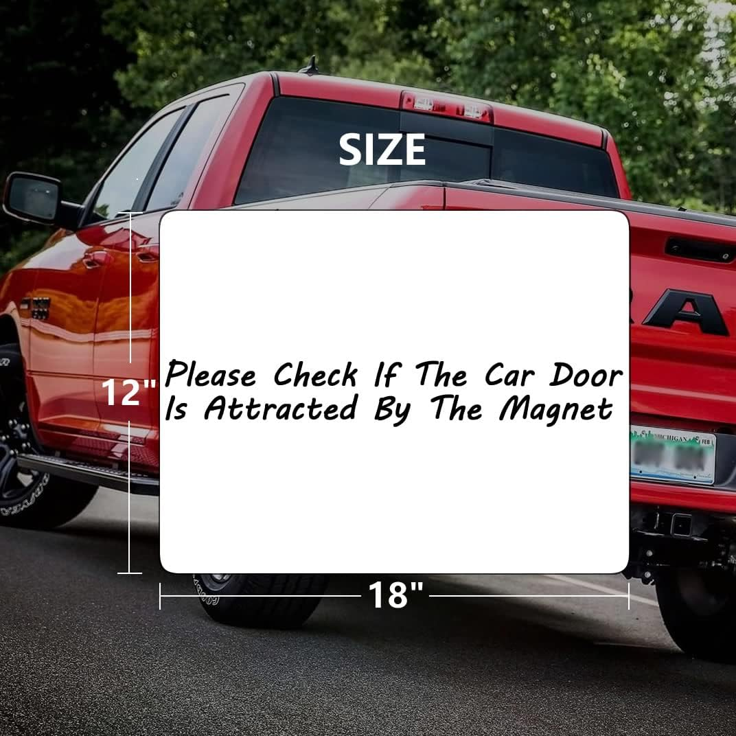 Set of 2 - Blank Car Door Magnet Sticker, Rounded Corners Magnetic Vehicle Sign, Perfect Magnet for Car to DIY Advertise Business and Cover Company Logo, Personalized Magnet Decal, White (18X12 Inch) image number 4