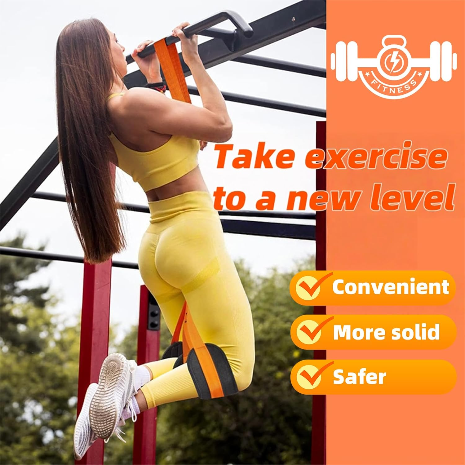 Pull up Resistance Bands, Heavy Duty Assistance Band for Pull up Bar, Adjustable Weight/Size with Fabric Feet/Knee Rest, Bands for Pull up Assist for Strength Training, Pull up Assist Band image number 4