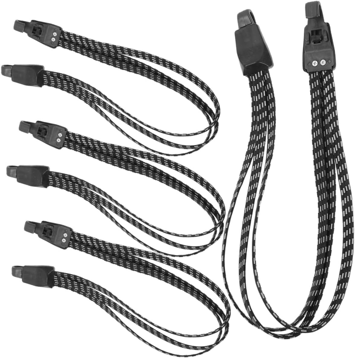 INOOMP 4Pcs Bicycle Straps Tie down Straps for Travel Strong Elastic Luggage Tie-Down for Securing Luggage Bike Rack Portable Cargo Belt image number 5