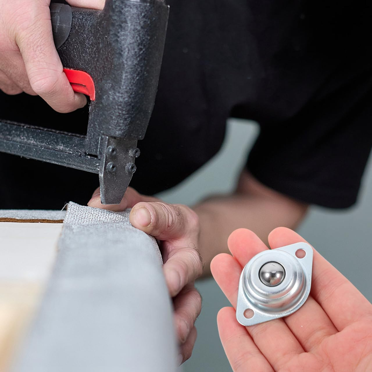 Castor Wheels: 12Pcs Mini Swivel Casters for Small Appliances Carbon Steel Bearings Low Noise Office Chair Wheels Smooth Rotation for Furniture and Storage Bins image number 4