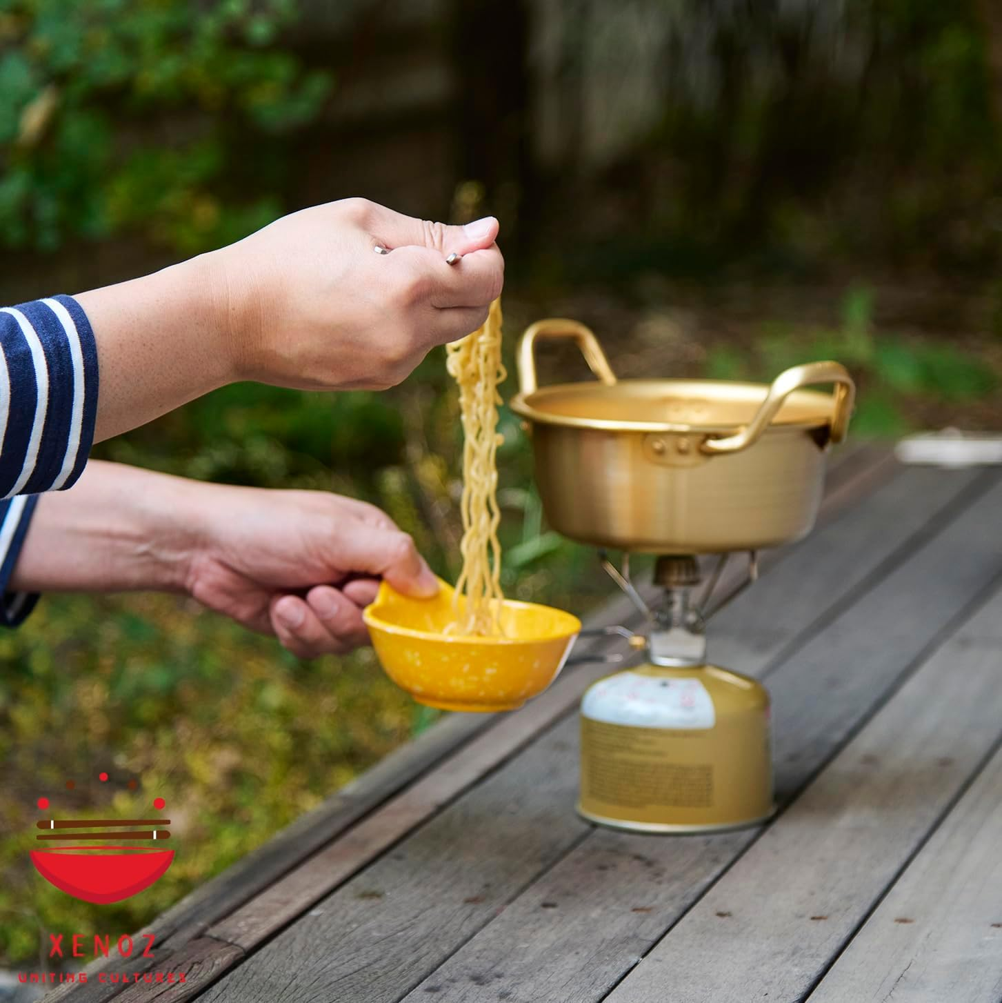 Ramen Pot with Chopsticks, Spoon & Bowl Set | Portable Rapid Ramen Cooker, Easy Cook Pot, Korean Style Egg Cooker, Instant Pot for Quick Noodles, Cooking Pot for Dorm & Travel | Made in Korea | 1Qt image number 5