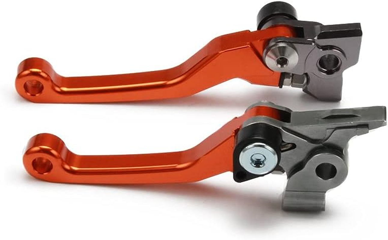 Anxin Motorcycle Brake Clutch Lever Foldable Levers Set CNC for 125 150 250 300 350 450 500 SX XC EXC SXF XCW XCF XCFW EXCF TPI Dirt Bike Orange image number 4
