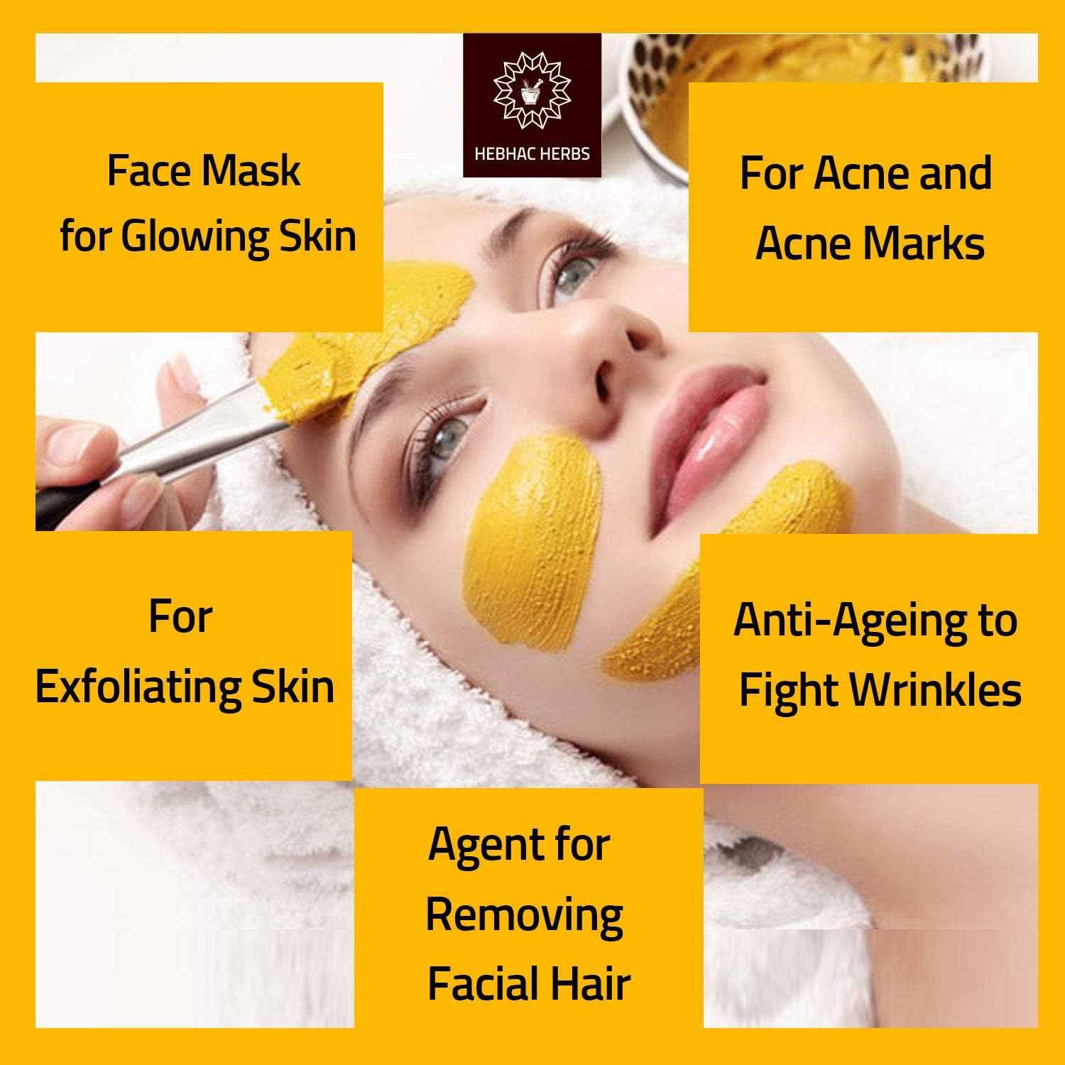 Hebhac Herbs Kasthuri Manjal Powder for Skin and Face Care Wild Turmeric Powder image number 6