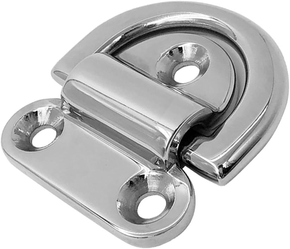 8Pcs 6Mm Folding Deck Pad Eyes/Lashing D Ring Tie Point Anchor Fixing - Marine Grade 316 Stainless Steel image number 2