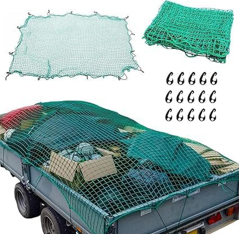 Trailer Cargo Net,Truck Bed Net,Truck Trailer Mesh Cover Truck Bed Extend Cover，Mesh Organizer for Pickup Trunk Bed, Suitable for Daily Light Loads of Trucks,Pickup,Snowmobile (59"X86.6")