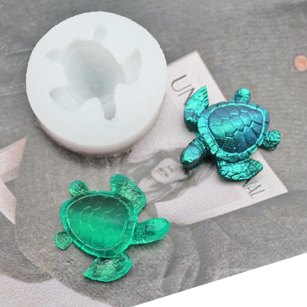 Turtle Shape Resin Molds, SENHAI 4 Pcs Cute Turtle Silicone Molds, 3D Animal Epoxy Resin Molds, Turtle Art Silicone Resin Molds for Craft, Resin Casting, Home Decoration, Holiday Gifts