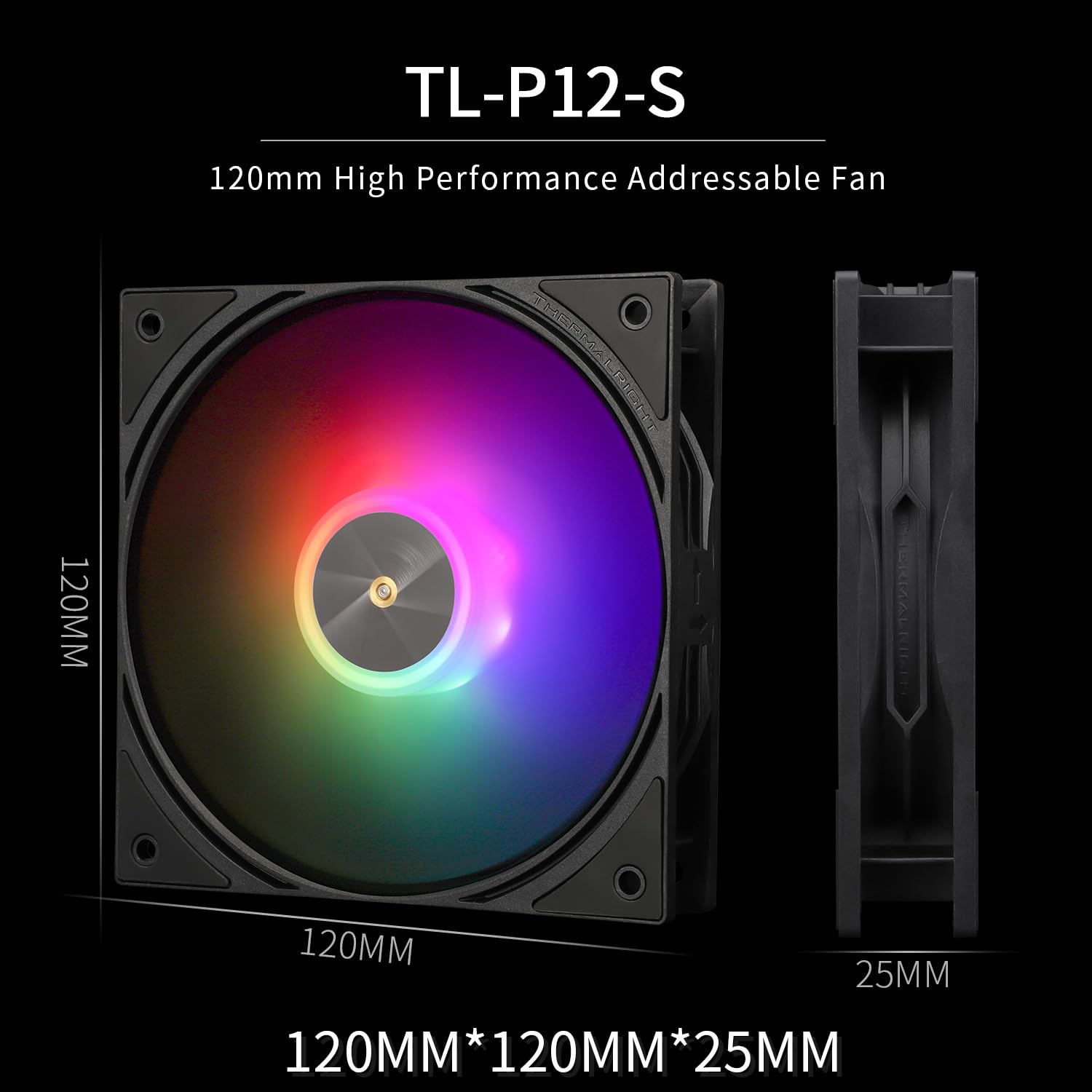 Thermalright Assassin X 120R Digital ARGB Black CPU Cooler Air with 4X6Mm Heatpipes, Digital Screen Top Cover,Pwm Fan Heatsink CPU Cooler,151Mm High, for AM5 and Intel Lga1700/1851/1150/1151/1200