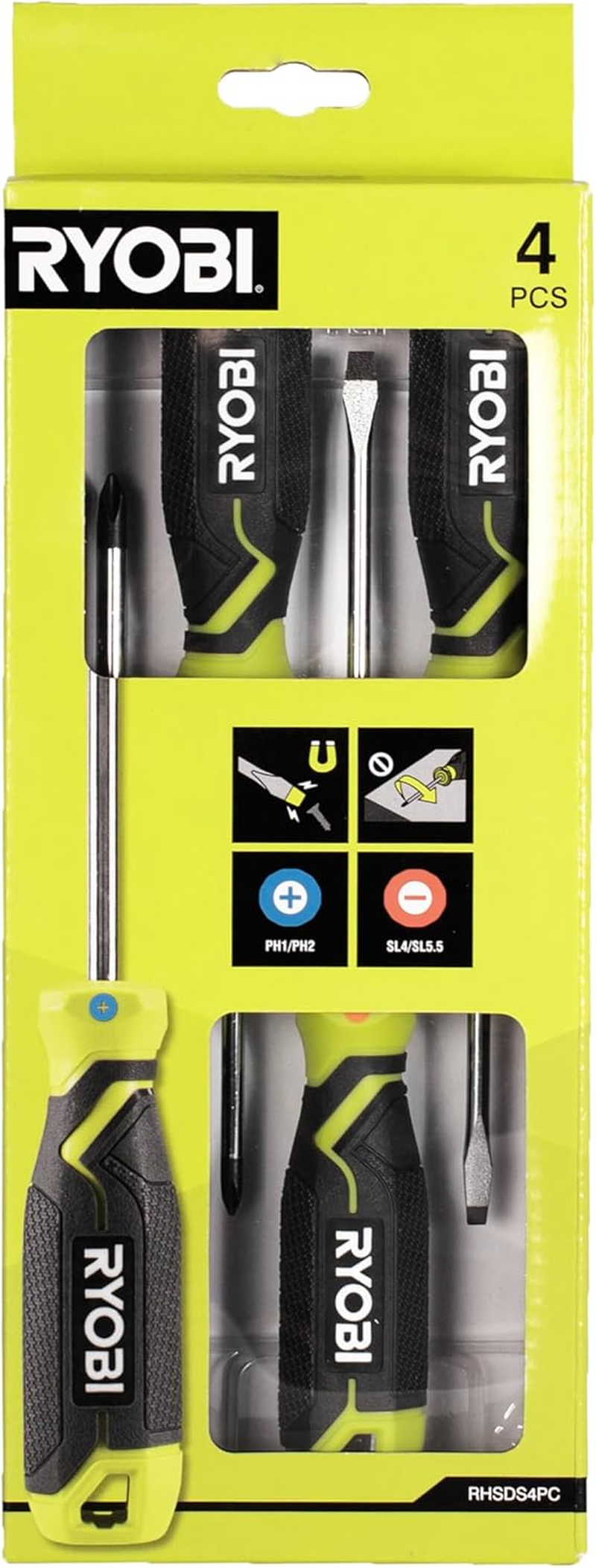 Ryobi RHSDS4PC Screwdriver Set (4 Pieces) image number 2