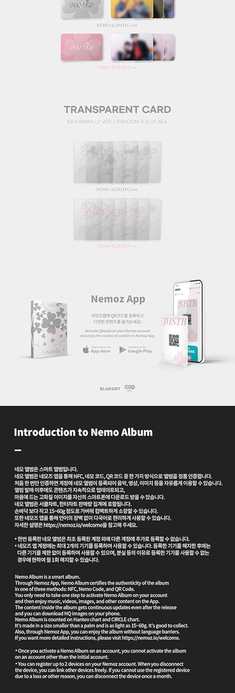 JUST B &divide; NANUGI 4Th Mini Album Contents+Photocard+Tracking Sealed Divide (NEMO P Version) image number 1