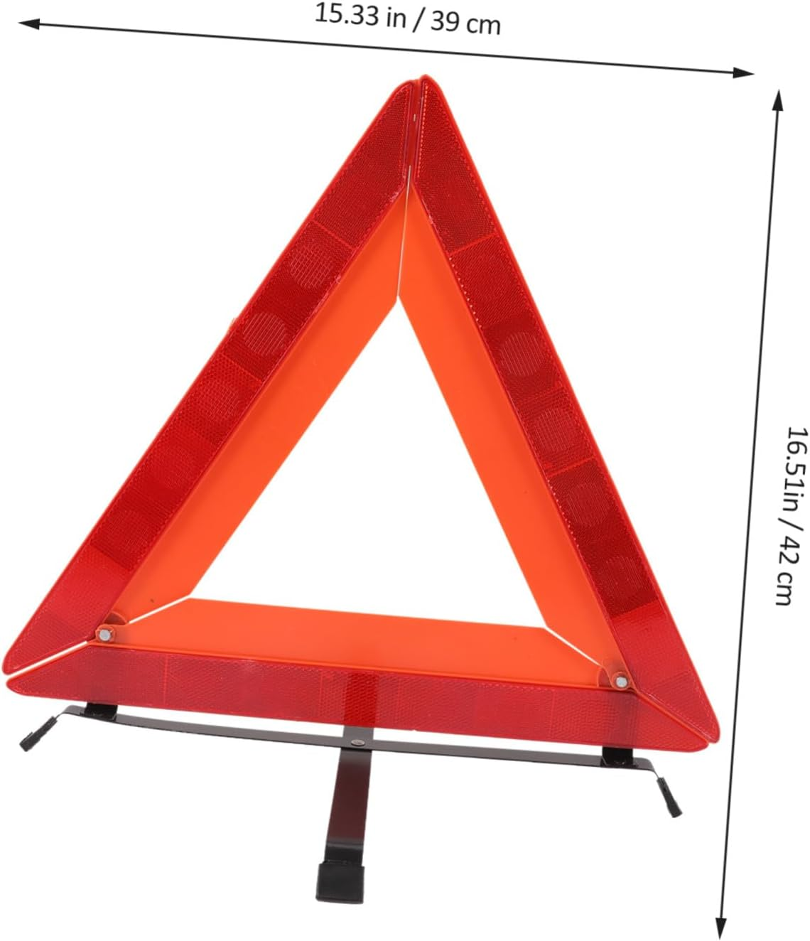 MAGICLULU Reflective Roadside Safety Triangle for Vehicles Trucks Cars Emergency Warning Sign with High Visibility for Night Use Practical Road Construction and Maintenance Alert image number 3