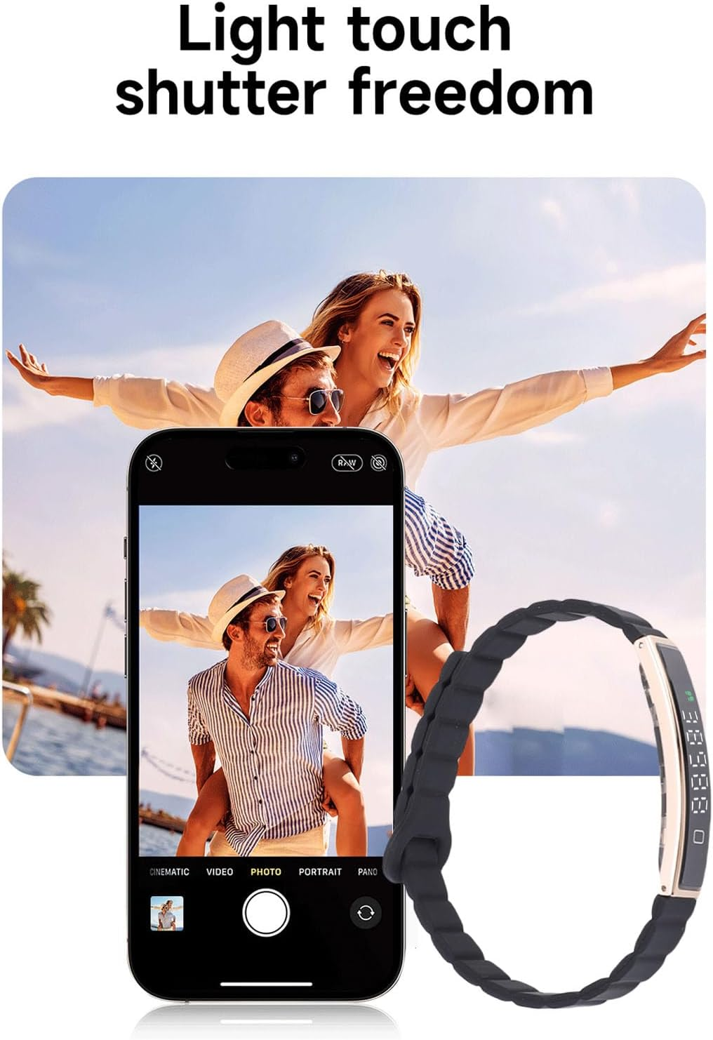 SENECESLI Smart Bracelet, Wearable Activity and Fitness Tracker Band,Support a Wide Range of Exercise Modes, Waterproofing Design,Automatic Monitoring Wearable Fitness Tracker Comes (Gold) - Black image number 6