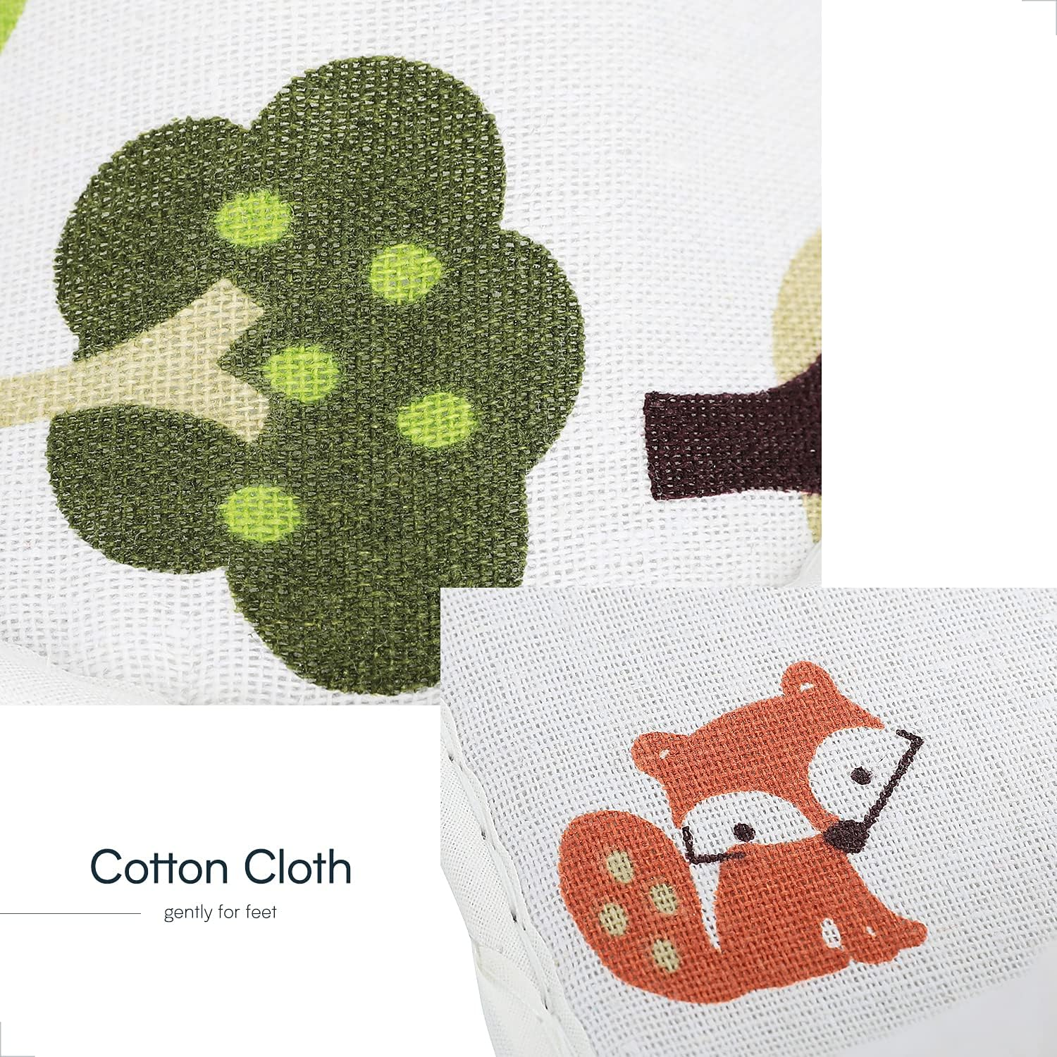 6 Pairs Cute Disposable Slippers, Cotton Cloth Closed Toe Spa Slippers for Women and Men, Breathable Non-Slip Slippers for Hotel, Guests, Travel, Forest - Cats image number 3