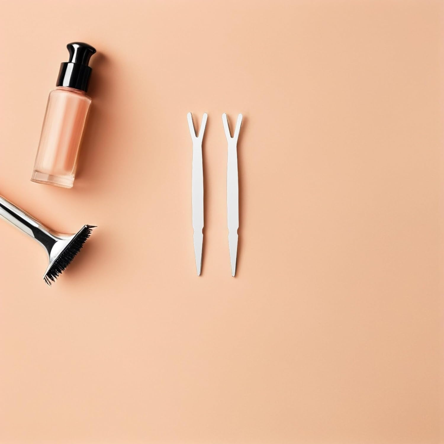 CIMAXIC 100Pcs Double Eyelid Applicator Tools with Pointed Tip Tweezers and Y-Fork Rods Ergonomic Eyelid Tape Adjuster for Natural Eye Makeup Compact Lightweight Design for Travel And