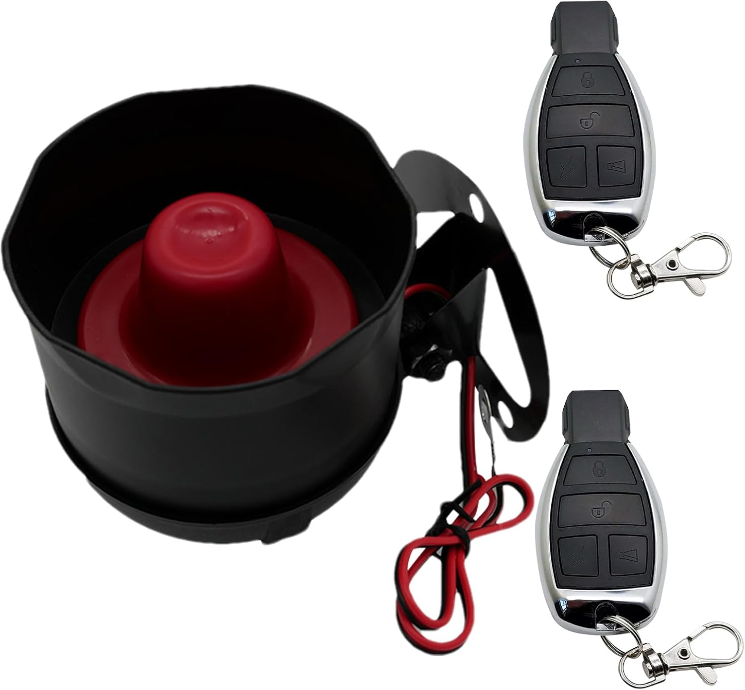 12V Vehicle Security Siren &ndash; Anti-Theft Alarm System with Remote Controllers | Adjustable Sensitivity, Loud & Clear Sound for Enhanced Car Protection image number 2