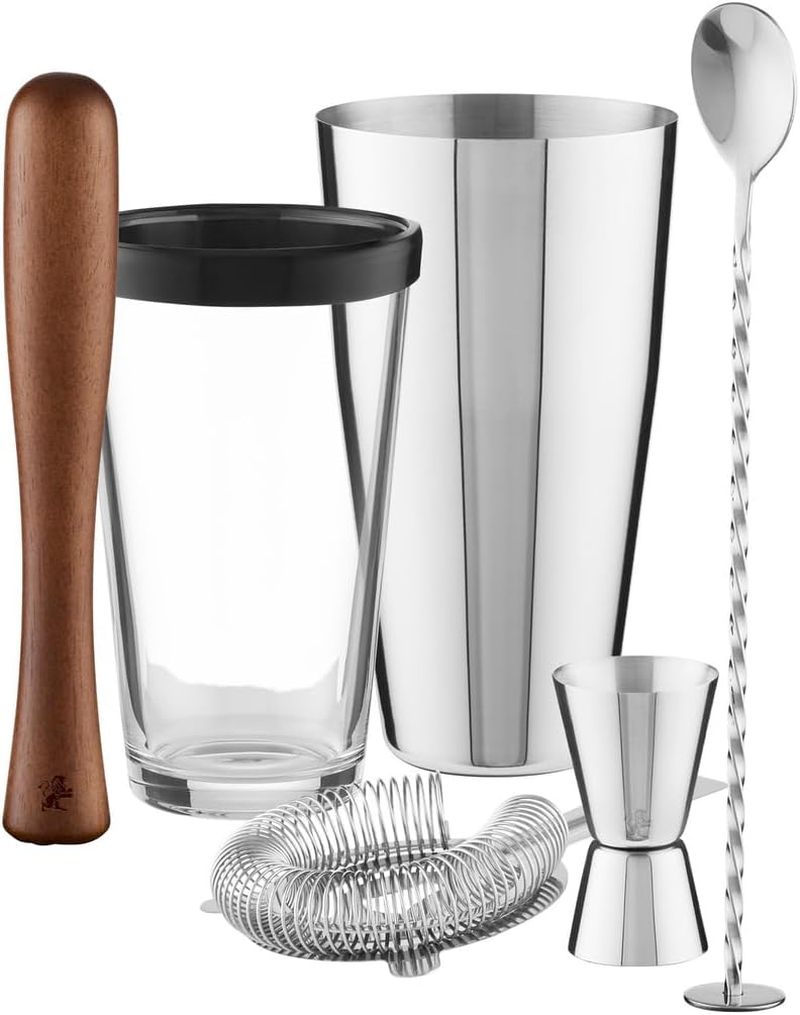 Maxwell & Williams Cocktail & Co Boston Cocktail Shaker Set of 5 Gift Boxed