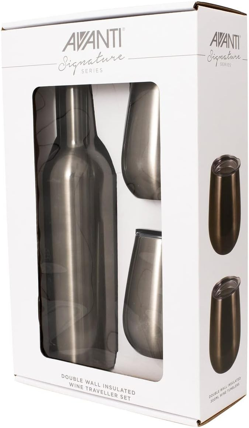 Avanti 13252 Double Wall Insulated Wine Traveller Set, Gunmetal image number 3