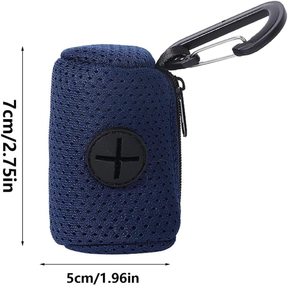 DWYYWSM Dog Poop Bags Dispenser - Mesh Fabric Attachment Dog Waste Bag Holder with Zipper, Hangable Pet Supplies, Large Capacity Dog Bag Dispenser image number 5