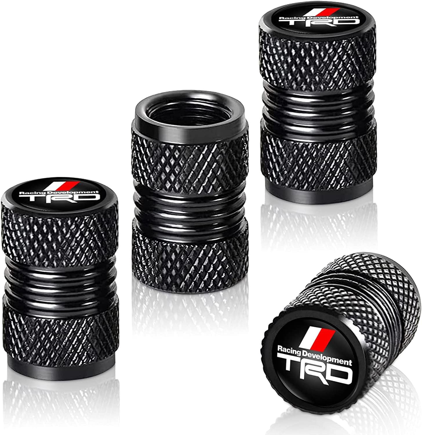 TACOMA Tire Valve Stem Cap Cover Fit for Toyota Avalon Camry Prius Avalon RAV4 Highlander Belt O-Ring Seal Corrosion Resistant,Tire Valve Stem Air Cap 4 Pack Black
