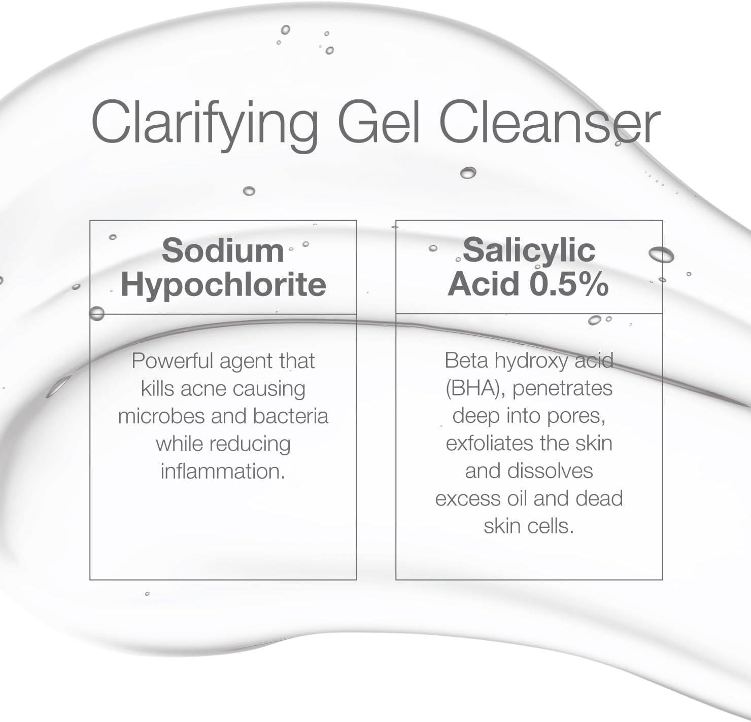 Cln&reg; Acne Cleanser-The Only Facial Cleanser with 0.5% Salicylic Acid Preserved with Sodium Hypochlorite for Clarifying Skin from Blackheads & Breakouts, Oil-Free & Fragrance-Free, 3.4 Fl. Oz.