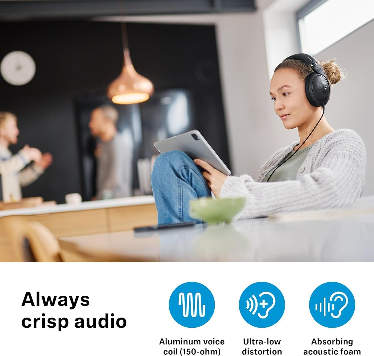 Sennheiser HD 620S Closed-Back Headphones - Premium Audiophile Stereo Sound with Speaker-Like Spatial Imaging and Optimized Surround for Immersive Listening - Wired, Black image number 4