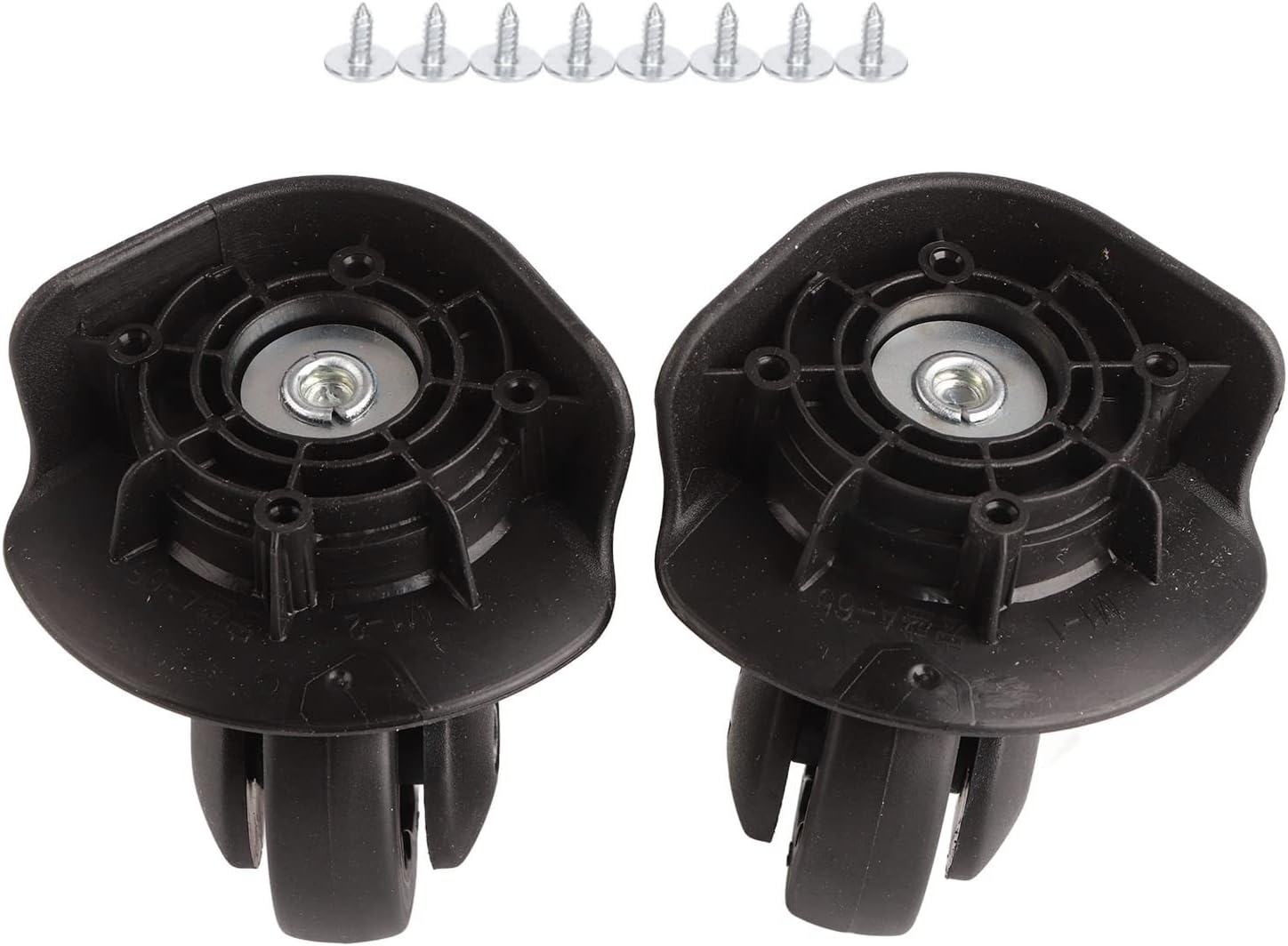 RASTKY a Pair A65 Black Luggage Wheels - Replacement Suitcase Casters for Travel Gear (L(330 X 184Mm / 12.99 X 7.24In))