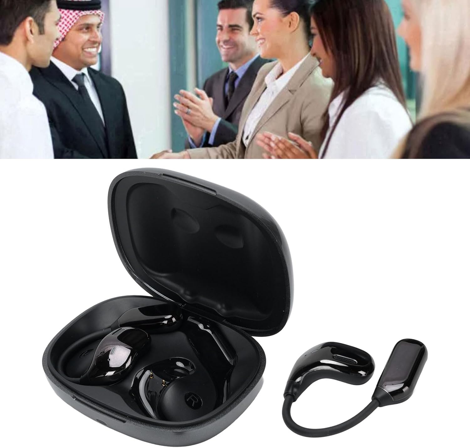 SENECESLI AI Language Translation Earbuds, Bluetooth Translation Earphones with Multifunctional Touch Screen Translator for 144 Languages, Noise Cancelling, for Travel Business Learning