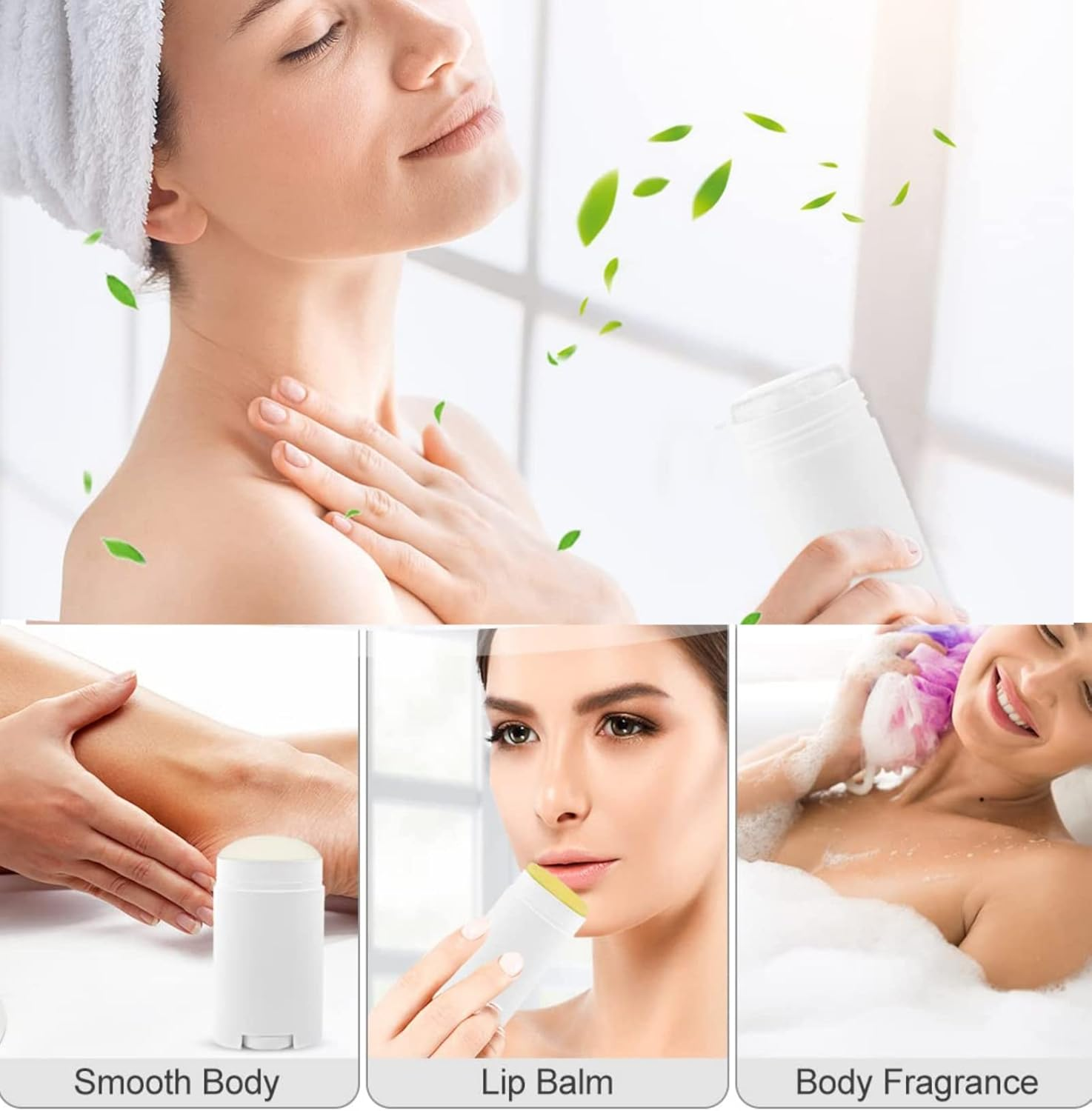 Minsily 20 PCS 15Ml White Empty Plastic Oval Deodorant Container Oval Lip Balm Tubes Lipstick Tube 0.5 Oz Deodorant Containers Oval Twist-Up Tubes Bpa-Free for DIY Homemade Crayon Chapstick Holder, image number 4