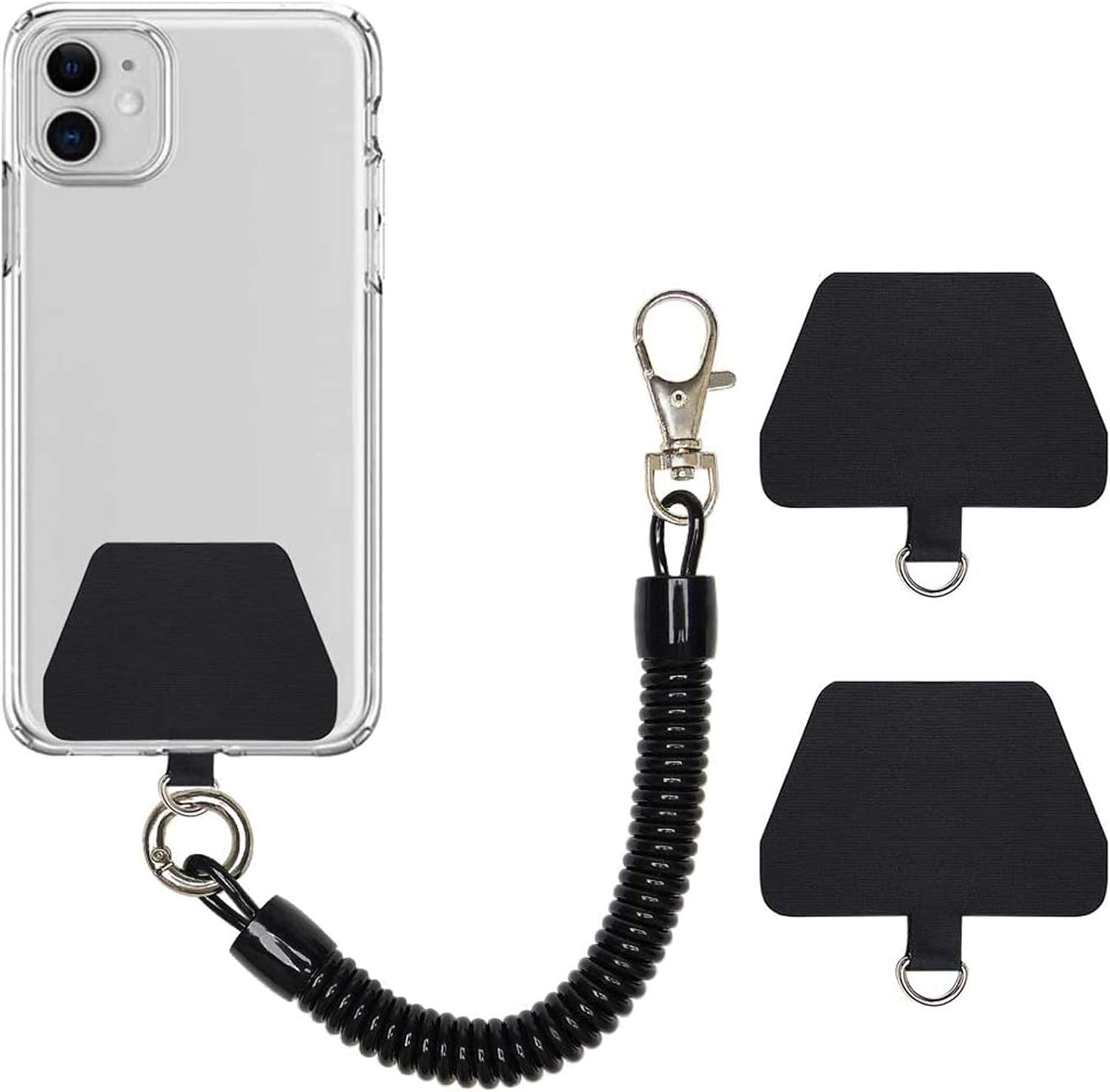 COCASES Phone Lanyard, Universal Theftproof Anti-Lost Elastic Tether Wrist Strap with Patch Compatible with Iphone, Galaxy, Huawei and Most Smartphones