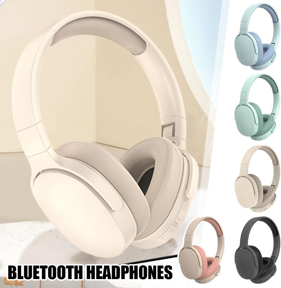Wireless Bluetooth Headphones, Head Mounted Bluetooth Earphones Wireless, Comfort Heavy Bass Earphones, and Long Battery Life, Providing a Comfortable Wearing Experience (Blue)