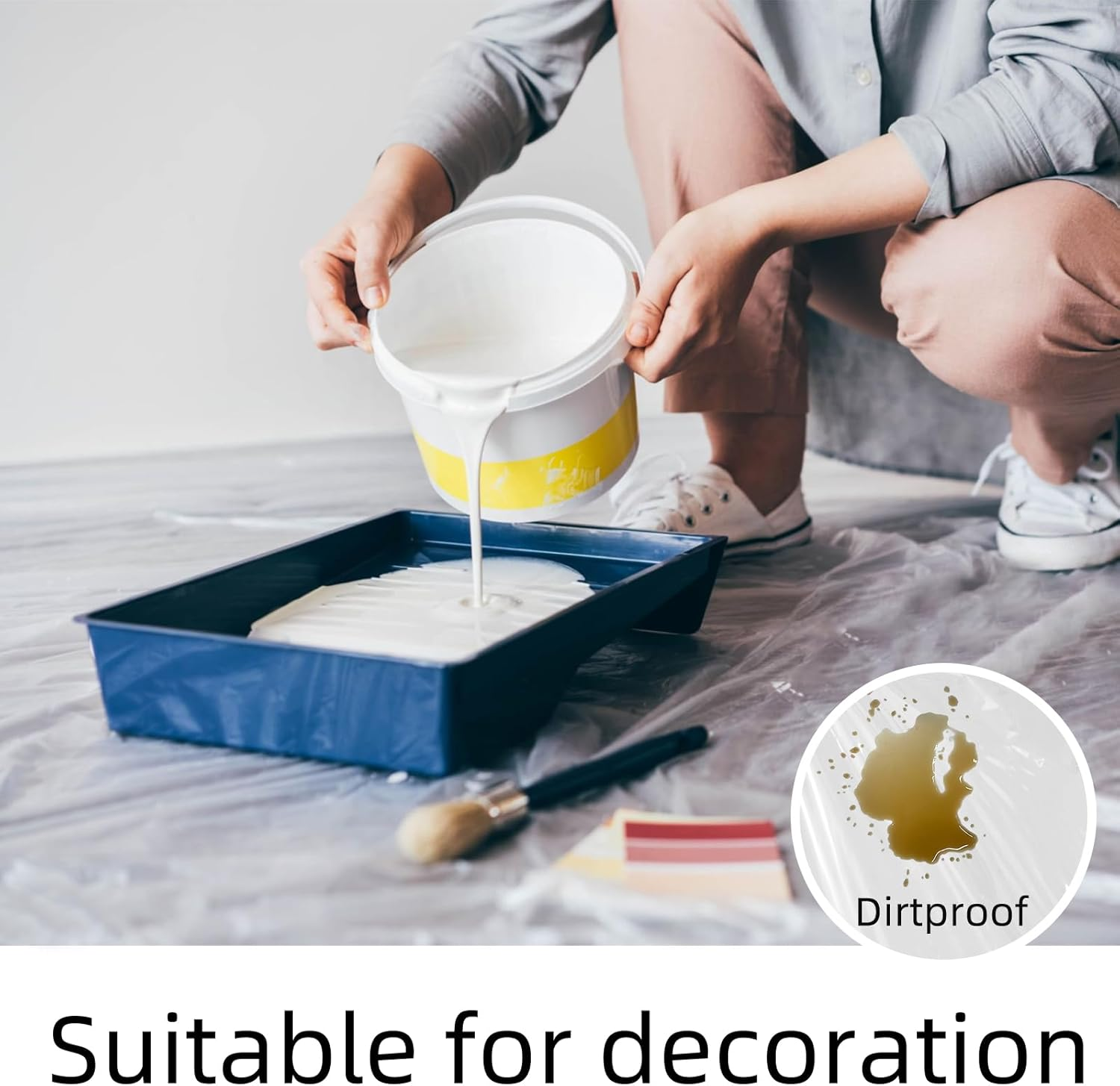 Topsoon Heavy Duty Thickened Plastic Decorative Dust Shield Large 9 Ft X12 Ft Transparent Waterproof Oilcloth Cover Decorative Dust Shield for Paint and Waterproof Plastic Sheets for Covering image number 5