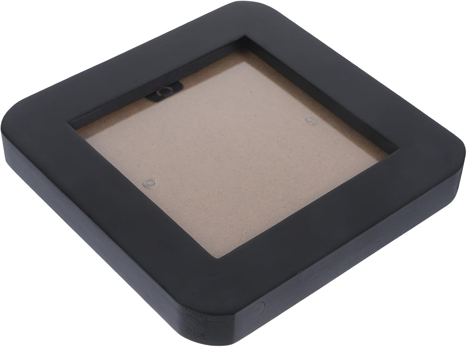 SEWACC Mini Wooden Picture Frame 3-Inch Small Square Photo Frame for Desktop Display, Classic Black 9X9Cm Outer Size, 8X8Cm Visible Area, Suitable for Wedding and ID Photos image number 5