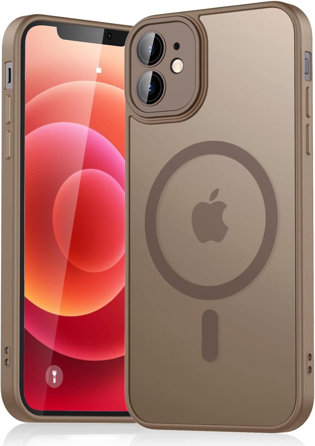 Magnetic Case for Iphone 12 Case, [Compatible with Magsafe] Drop Protection Skin-Friendly Shockproof Protective Translucent Matte Case Cover for Iphone 12