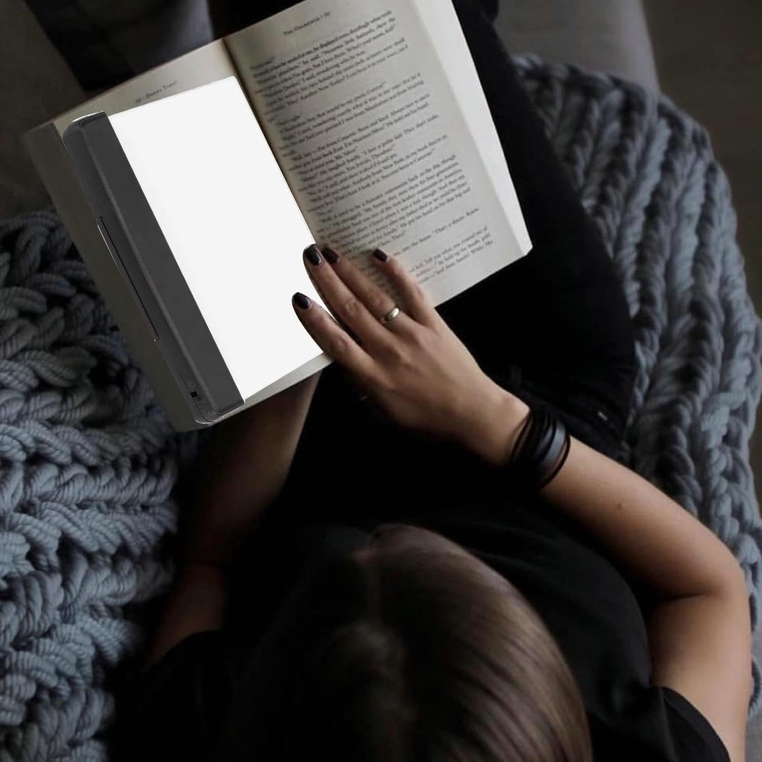 Qkbuza Flat Reading Lamps, LED Book Page Lamp | LED Panel Light | Eye Care Night Reading Light, Night Reading Lamp for Young and Elderly image number 3