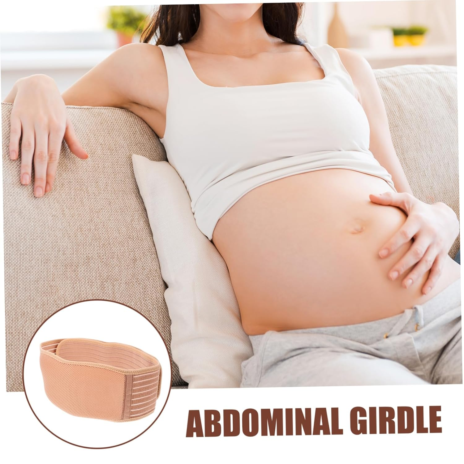 FOMIYES Women Belly Support Belt Maternity Belt Pregnancy Belly Band Ventilated Waist Support Strap Maternity Supplies image number 3