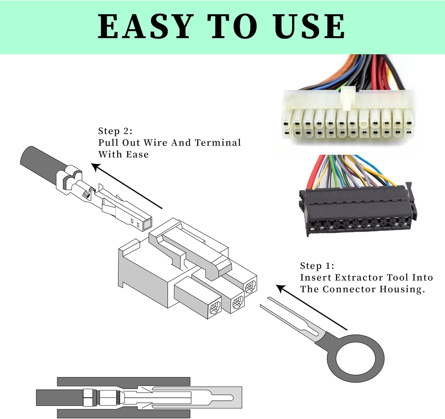41 PCS Terminal Removal Tool Kit,Pin Extractor Tools Set Electrical Wire Connector Pin Release Depinning Tools for Automotive Car Broken Key Ejector for Home Appliance