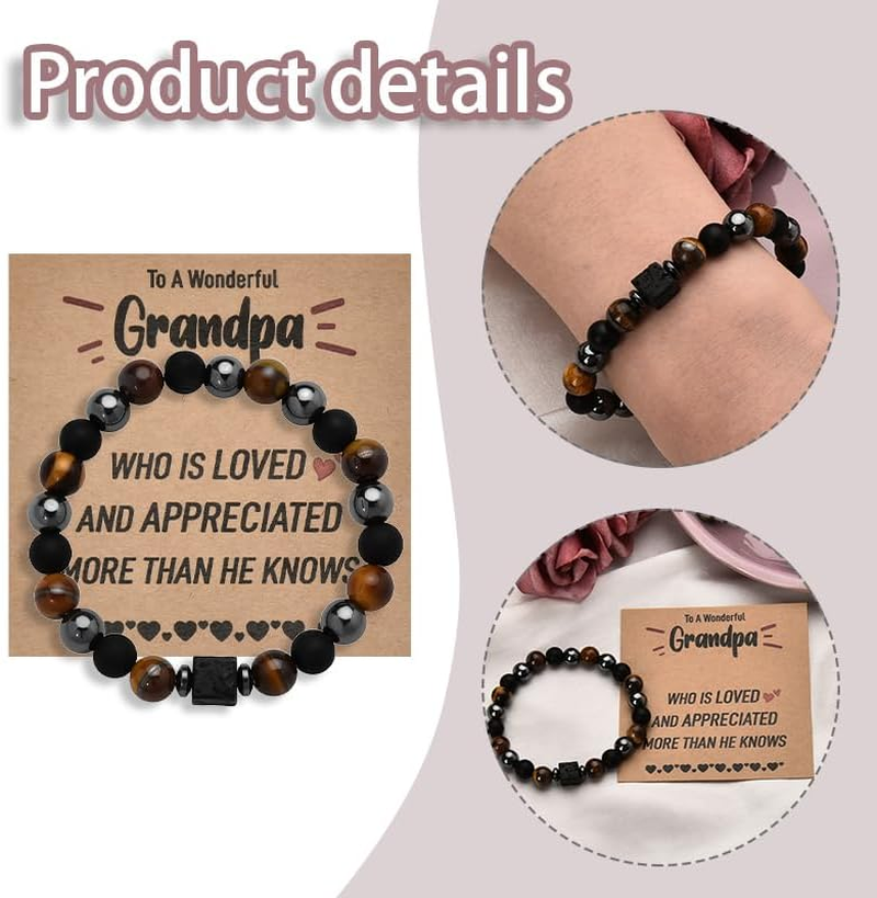 Dad Bracelet from Daughter Son Daddy Fathers Day Appreciation Gifts for Dads Birthday Gift Bracelets Wedding Gifts for Dads - Dad Bracelet From Daughter image number 5