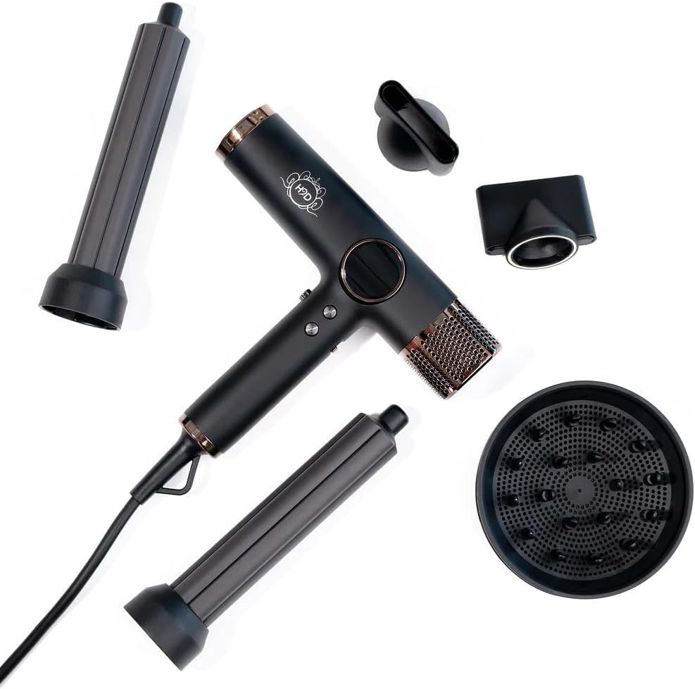 H2D Xtreme 4-In-1 Ionic Magnetic Hair Dryer with 140-220 Degrees Styling Iron image number 4