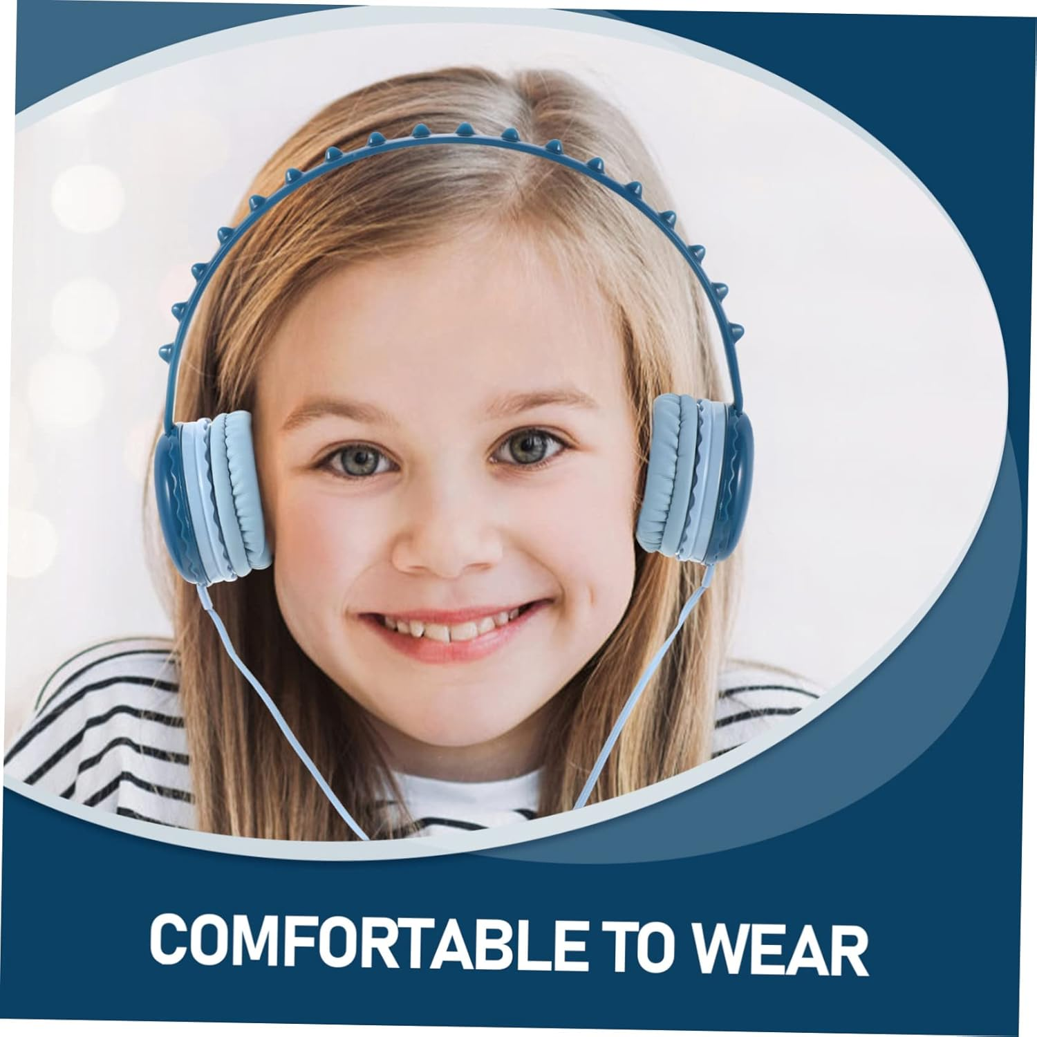 KOMBIUDA Dinosaur Shape over Ear Headphones for Wired Gaming Headset with Jack Comfortable Cartoon Earphones Compatible with Tablet Laptop Phone image number 5